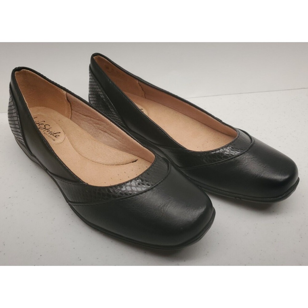 LifeStride Women's Deja Vu Black Slip-On Flats Shoes Size 8M EUC - Picture 2 of 8